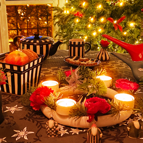 Handgemachte Keramik Adventskranz von Hedwig Bollhagen